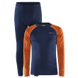 Set da uomo Craft Core Warm Baselayer blu scuro Blaze-Chestnut