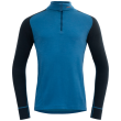 Maglione a collo alto da uomo Devold Duo Active Man Zip Neck blu/azzurro BLUE/INK