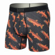 Boxer Saxx Quest Qdm Boxer Brief Fly nero/arancio coho-black