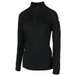 Maglietta da donna Zulu Merino 160 Zip Long nero Black