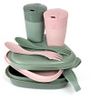 Set di stoviglie Light My Fire Pack'n EatKit rosa/verde Sandygreen/Dustypink