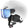 Casco da sci per bambini Uvex Rocket Jr. Visor bianco white - black mat