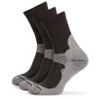 Calze Zulu Merino Women 3-pack grigio/marrone