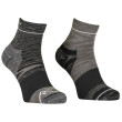 Calzini da uomo Ortovox Alpine Quarter Socks M nero/grigio black raven
