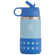 Bottiglia per bambini Hydro Flask Kids Wide Mouth 12 oz Straw Lid/Boot azzurro Ice