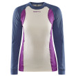 Maglietta sportiva da donna Craft Active Extreme X LS bianco/rosa/blu Flow-Cassius