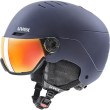 Casco da sci Uvex Wanted Visor blu scuro navy mat