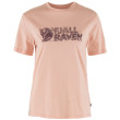 Maglietta da donna Fjällräven Lush Logo T-shirt W rosa chiaro Chalk Rose