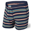 Boxer Saxx Ultra Boxer Brief Fly blu/arancio NavyVistaStripe