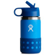 Bottiglia per bambini Hydro Flask Kids Wide Mouth 12 oz Straw Lid/Boot blu LAKE