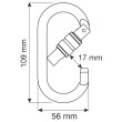 Moschettone Camp Oval Pro Lock