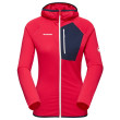 Felpa tecnica da donna Mammut Aenergy Light ML Hooded Jacket rosa azalea-marine