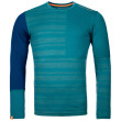 Maglietta funzionale da uomo Ortovox 185 Rock'N'Wool Long Sleeve verde PacificGreen