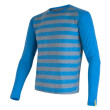 Maglietta funzionale da uomo Sensor Merino Wool Active dl.r. blu BlueStripes