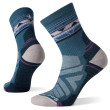 Calzini da donna Smartwool Hike Light Cushion Zig Zag Valley Mid Crew Socks blu/grigio prussian blue