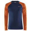 Maglietta funzionale da uomo Craft Core Warm Baselayer Ls blu/arancio Blaze-Chestnut