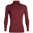 Maglietta da uomo Icebreaker Mens 260 Tech LS Half Zip bordeaux Cabernet