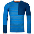 Maglietta funzionale da uomo Ortovox 185 Rock'N'Wool Long Sleeve blu JustBlue