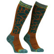 Calzettoni da uomo Ortovox Ski Tour Comp Long Socks M arancione/grigio dark pacific