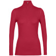 Maglietta sportiva da donna Icebreaker 260 Tech LS Half Zip bordeaux cherry