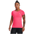 Maglietta sportiva da donna Under Armour HG Armour SS rosa/grigio Pink Shock / / Metallic Silver