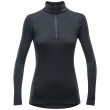 Maglietta sportiva da donna Devold Duo Active Merino 205 Z.Neck nero Black