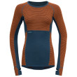 Maglietta sportiva da donna Devold Tuvegga Sport Air Shirt blu/arancio Flame