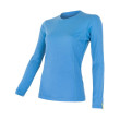 Maglietta sportiva da donna Sensor Merino Wool Active dl.r. azzurro Blue