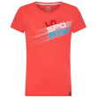 Maglietta da donna La Sportiva Stripe Evo T-Shirt W rosso Hibiscus