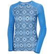 Maglietta sportiva da donna Helly Hansen W Lifa Merino Midw Gra Crew azzurro Ultra Blue Star Pixel