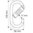 Moschettone Camp Oval Pro 3Lock