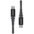 Cavo di ricarica e trasmissione Swissten Kevlar USB-C/USB-C 1,5 m grigio scuro Antracit