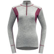 Maglietta da donna Devold Hiking Half Zip Neck grigio GrayMelange/Beetroot