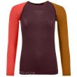 Maglietta da donna Ortovox 120 Comp Light Long Sleeve W bordeaux winetasting