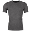 Maglietta da uomo Ortovox 120 Cool Tec Clean Ts M grigio/nero Black Raven Blend