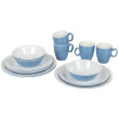 Set di stoviglie Bo-Camp Tableware Two tone - 16ks azzurro Blue