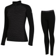 Set sportivo da donna Zulu Merino 240 Zip Long nero Black