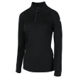 Maglietta da donna Zulu Merino 180 Zip Long nero Black