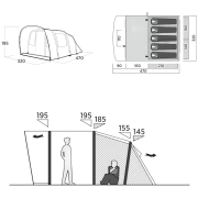 Tenda familiare per 5 persone Easy Camp Brimnes 5 Air