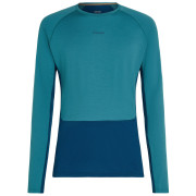 Maglietta funzionale da uomo Icebreaker Men Merino 200 ZoneKnit LS Crewe blu/azzurro Atlant/Topaz/Cb