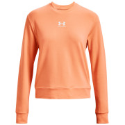 Felpa da donna Under Armour Rival Terry Crew arancione Mellow Orange / / White