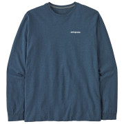 Maglietta da uomo Patagonia P-6 Logo Responsibili Tee LS blu Utility Blue