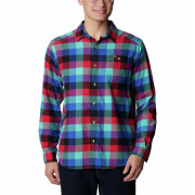 Camicia da uomo Columbia Cornell Woods™ Flannel Long Sleeve Shirt blu/rosso Bright Aqua Buffalo Check