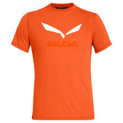 Maglietta da uomo Salewa Solidlogo Dri-Rel M S/S Tee rosso/arancio RedOrangeMelange