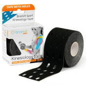 Nastro kinesiologico BronVit Sport Kinesio Tape děrovaný nero