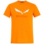 Maglietta da uomo Salewa Solidlogo Dri-Rel M S/S Tee arancione GloryMelange