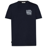 Maglietta da uomo Icebreaker Men Merino 150 Tech Lite SS Tee Evolving Layers blu scuro Midnight Navy