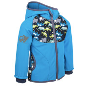 Giacca softshell per bambini Unuo pile con motivo blu