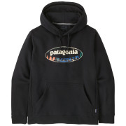 Felpa da uomo Patagonia Men's '95 Oval Logo Uprisal Hoody nero Black: Kaleido