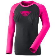 Maglietta sportiva da donna Dynafit Speed Dryarn W L/S Tee nero/rosa PinkGlo/